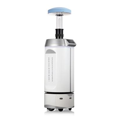 Pulsed UV disinfection robot