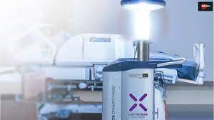Xenon UV light robot hospital disinfection